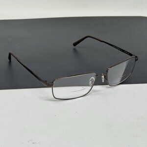 FLEXON LARSEN 600 210 Brown Rectangular Half-Rim Metal Eyeglasses 57-18 145